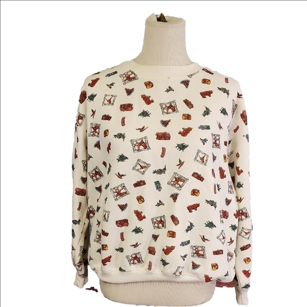 Camping themed sweatshirt size M